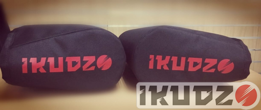 Muffs (mittens) for the steering wheel of a motorized towing vehicle, ski module, pusher module, IKUDZO premium quality